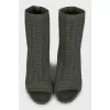 Textile ankle boots with perforation