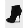 Black high heel ankle boots