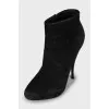 Black high heel ankle boots