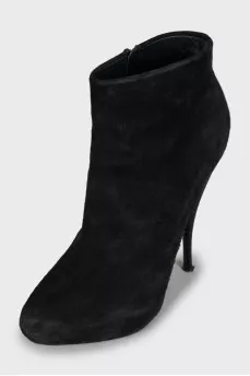 Black high heel ankle boots