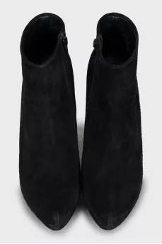 Black high heel ankle boots