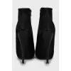 Black high heel ankle boots