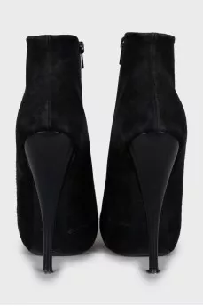 Black high heel ankle boots