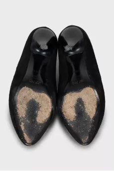 Black high heel ankle boots