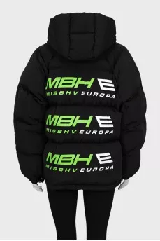 Oversized down jacket with hood