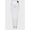 White mid rise skinny jeans