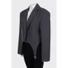 Cropped jacket with suspenders