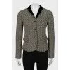 Fitted jacket with a relief pattern