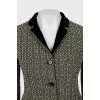 Fitted jacket with a relief pattern