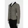 Fitted jacket with a relief pattern