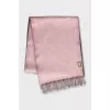 Double-sided printed scarf with tag