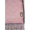 Double-sided printed scarf with tag