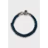 Braided necklace decorated with rhinestones