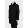 Men's A-line sheepskin coat with buttons