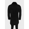 Men's A-line sheepskin coat with buttons