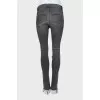 Grey Skinny Jeans with Ripped Effect