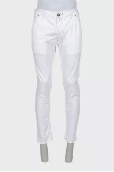 Men's white jeans slim fit