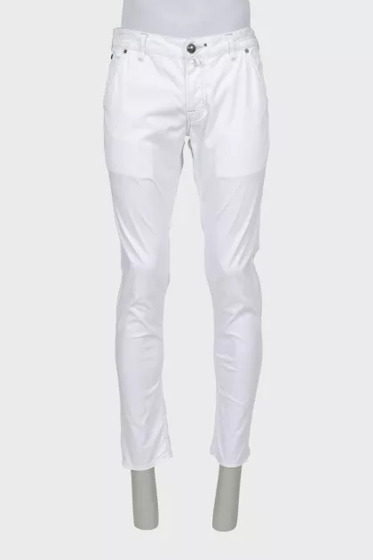 Men's white jeans slim fit