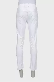 Men's white jeans slim fit