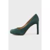 Suede green shoes