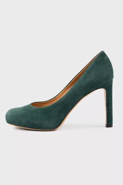 Suede green shoes