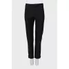 Tapered trousers with raised seams