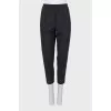 Tapered trousers with stripes