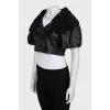 Cropped leather jacket