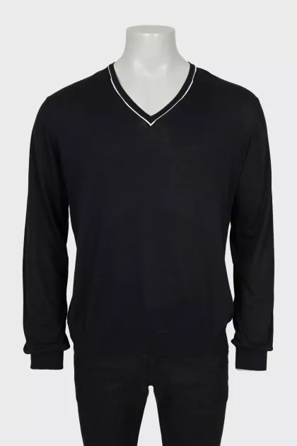Men's black pullover