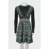 Dress with pattern and long sleeves