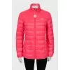 Pink quilted jacket with tag