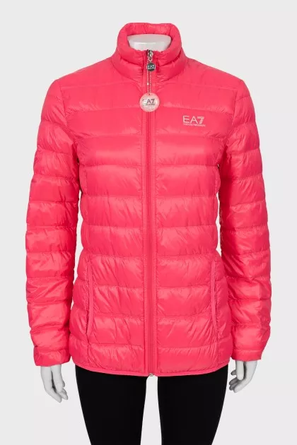 Pink quilted jacket with tag