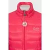 Pink quilted jacket with tag