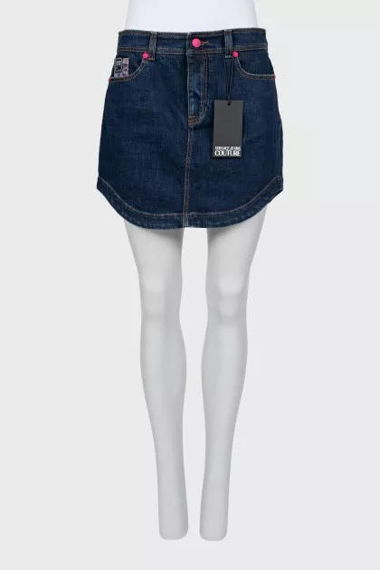 Blue Denim Mini Skirt