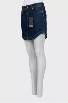Blue Denim Mini Skirt