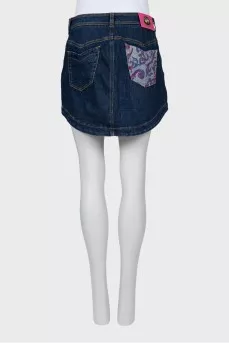 Blue Denim Mini Skirt