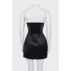 Mini dress with imitation corset