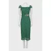 Lace dress with belt decoration