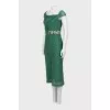 Lace dress with belt decoration