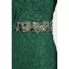 Lace dress with belt decoration