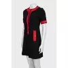 Two-tone dress with gold buttons