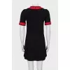 Two-tone dress with gold buttons