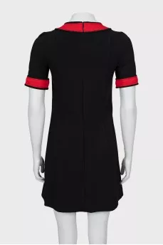 Two-tone dress with gold buttons