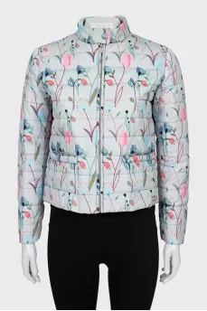Blue floral print jacket