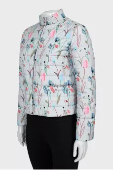 Blue floral print jacket