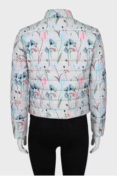 Blue floral print jacket