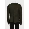 Leather sheepskin coat with belt