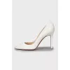 White snakeskin shoes