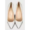 White snakeskin shoes