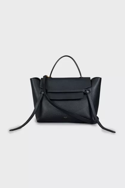 Satchel bag with gold hardware